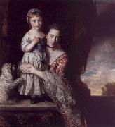 Sir Joshua Reynolds The Countess Spencer with her Daughter Georgina oil painting artist